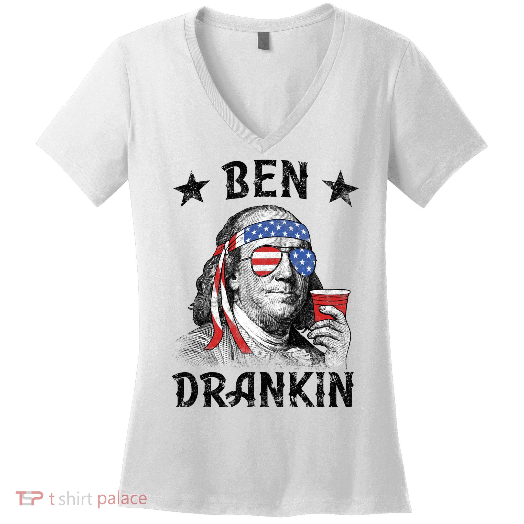 Ben Drankin Funny 4th Of July Women's V-Neck T-Shirt