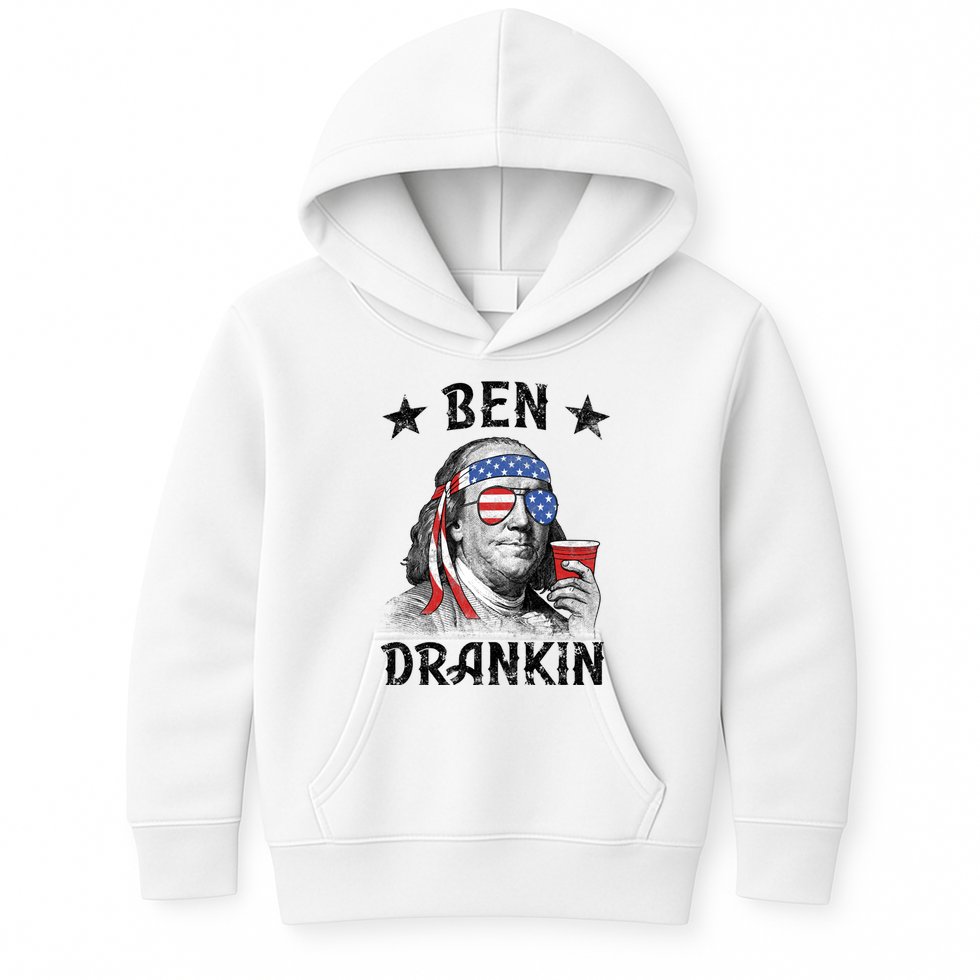 Ben Drankin Funny 4th Of July Kids Hoodie