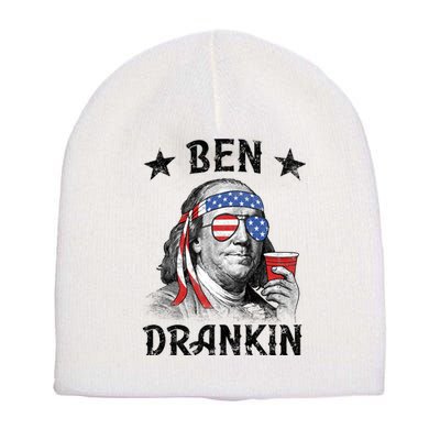 Ben Drankin Funny 4th Of July Short Acrylic Beanie