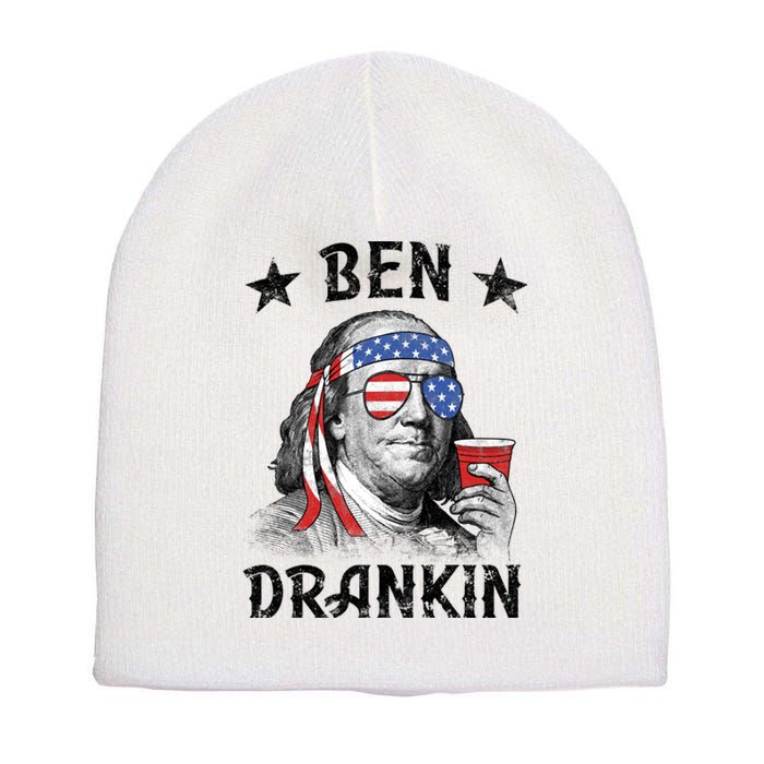 Ben Drankin Funny 4th Of July Short Acrylic Beanie