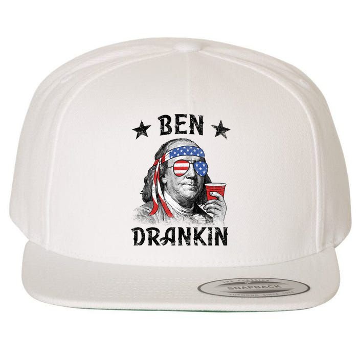 Ben Drankin Funny 4th Of July Wool Snapback Cap