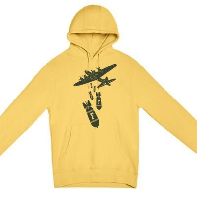 Bomber Dropping F Bombs Funny Premium Pullover Hoodie