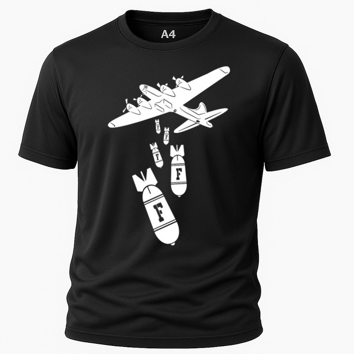 Bomber Dropping F Bombs Funny Performance Shirt