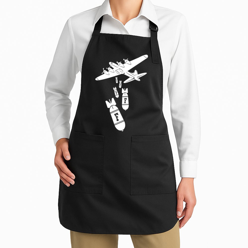 Bomber Dropping F Bombs Funny Apron