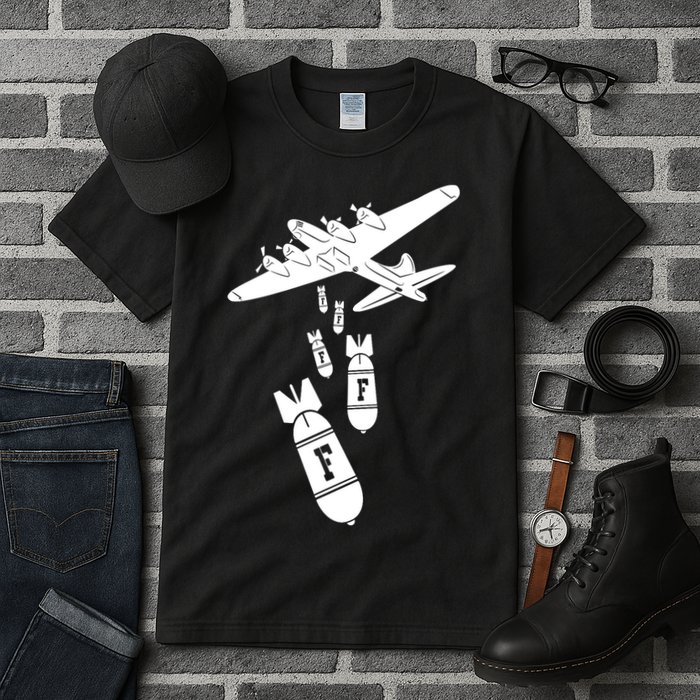 Bomber Dropping F Bombs Funny Tall T-Shirt