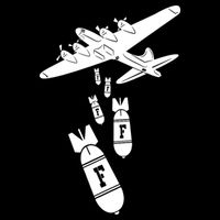 Bomber Dropping F Bombs Funny Tall T-Shirt