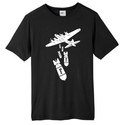 Bomber Dropping F Bombs Funny Tall Fusion ChromaSoft Performance T-Shirt