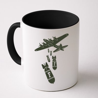 Bomber Dropping F Bombs Funny Mug