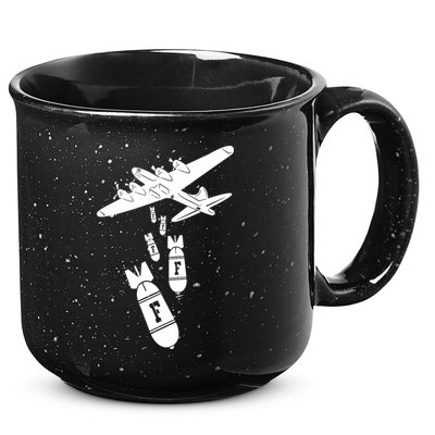 Bomber Dropping F Bombs Funny 15oz Campfire Ceramic Mug