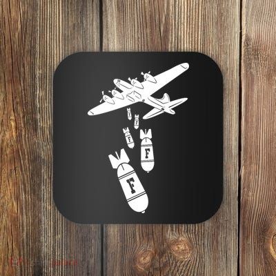 Bomber Dropping F Bombs Funny Coaster