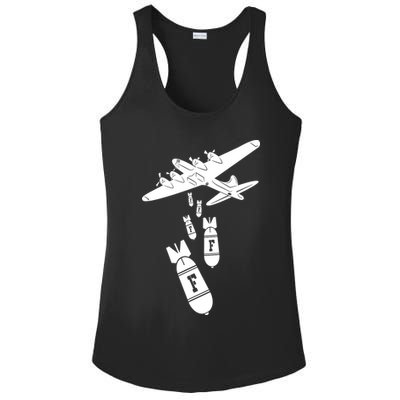 Bomber Dropping F Bombs Funny Ladies PosiCharge Competitor Racerback Tank
