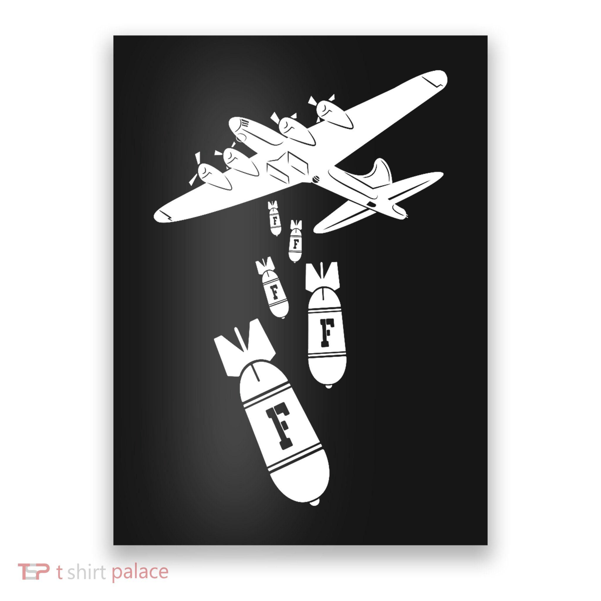 Bomber Dropping F Bombs Funny Poster