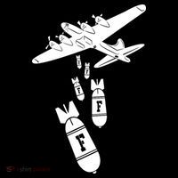 Bomber Dropping F Bombs Funny Poster