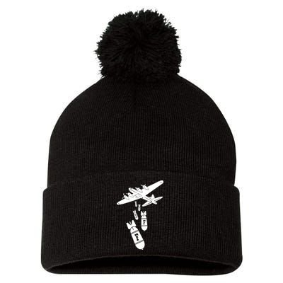 Bomber Dropping F Bombs Funny Pom Pom 12in Knit Beanie