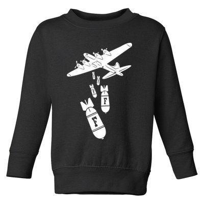 Bomber Dropping F Bombs Funny Toddler Sweatshirt