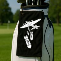 Bomber Dropping F Bombs Funny Golf Towel