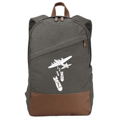 Bomber Dropping F Bombs Funny Cotton Canvas Backpack
