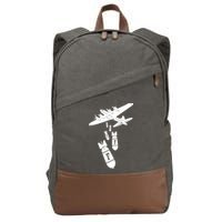 Bomber Dropping F Bombs Funny Cotton Canvas Backpack