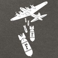 Bomber Dropping F Bombs Funny Cotton Canvas Backpack