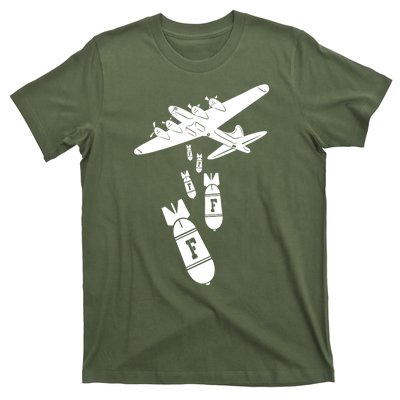 Bomber Dropping F Bombs Funny T-Shirt