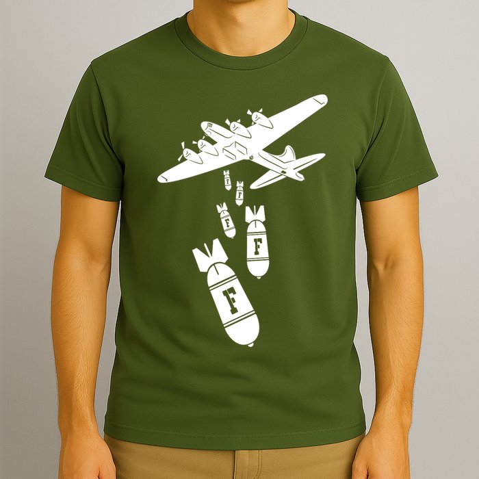 Bomber Dropping F Bombs Funny T-Shirt