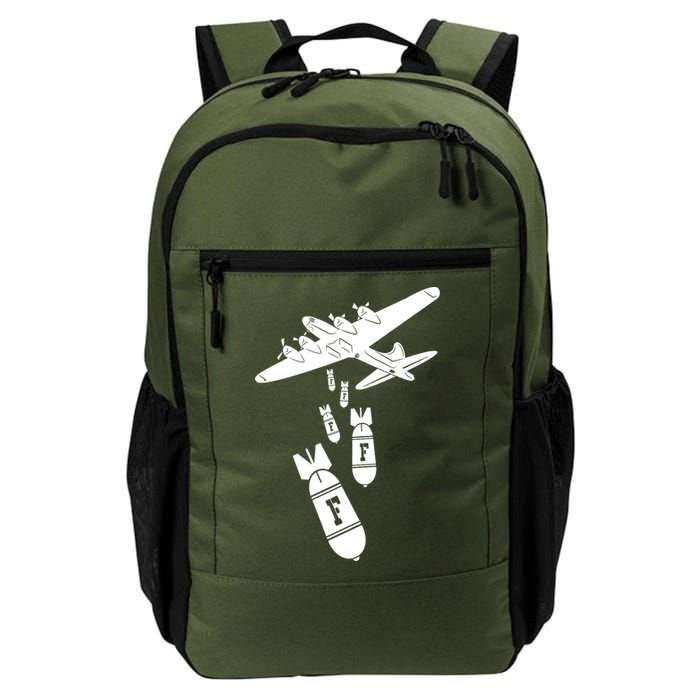 Bomber Dropping F Bombs Funny Backpack