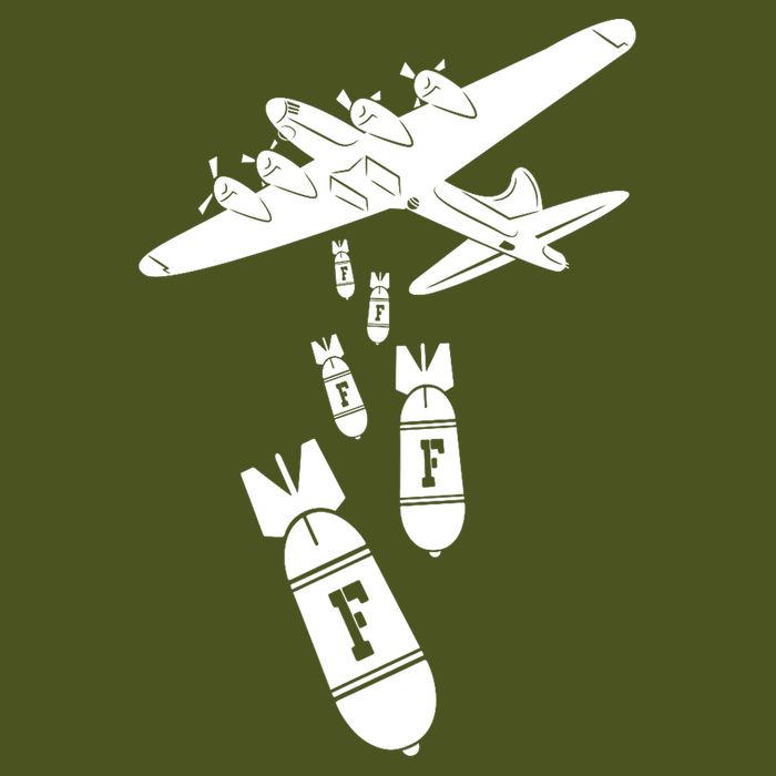 Bomber Dropping F Bombs Funny Backpack