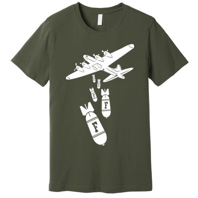 Bomber Dropping F Bombs Funny Premium T-Shirt