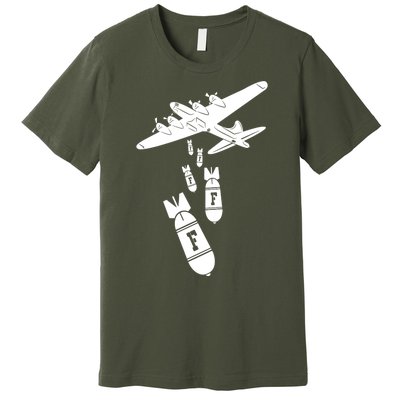 Bomber Dropping F Bombs Funny Premium T-Shirt