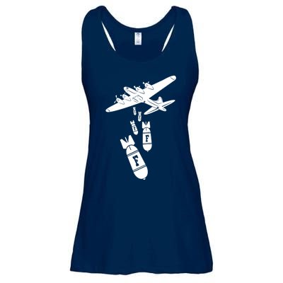 Bomber Dropping F Bombs Funny Ladies Essential Flowy Tank