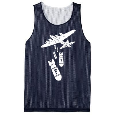 Bomber Dropping F Bombs Funny Mesh Reversible Basketball Jersey Tank