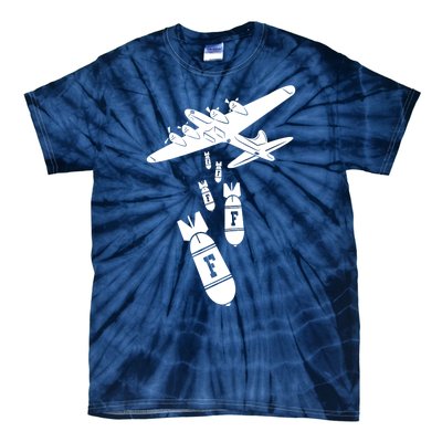 Bomber Dropping F Bombs Funny Tie-Dye T-Shirt