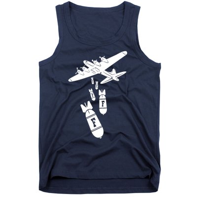 Bomber Dropping F Bombs Funny Tank Top