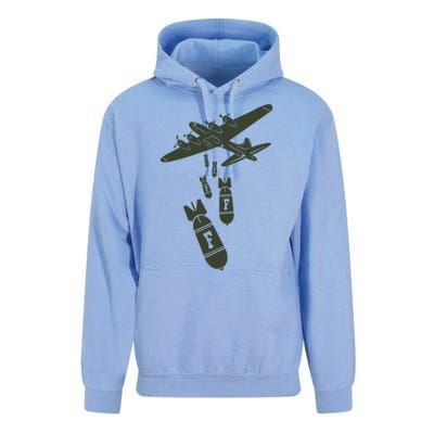 Bomber Dropping F Bombs Funny Unisex Surf Hoodie