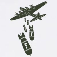 Bomber Dropping F Bombs Funny Garment-Dyed Sweatshirt