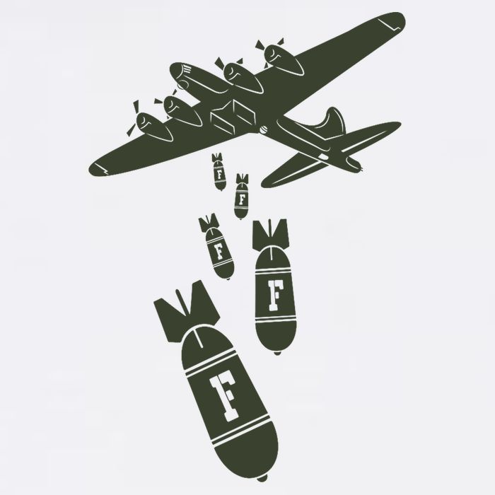 Bomber Dropping F Bombs Funny Garment-Dyed Sweatshirt
