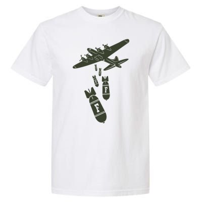 Bomber Dropping F Bombs Funny Garment-Dyed Heavyweight T-Shirt