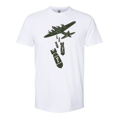 Bomber Dropping F Bombs Funny Softstyle CVC T-Shirt