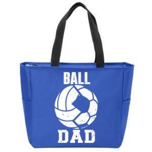 Ball Dad Funny Volleyball Soccer Dad Cool Gift Zip Tote Bag