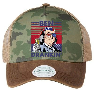 Ben Drankin Funny 4th Of July Drinking Presidents Legacy Tie Dye Trucker Hat