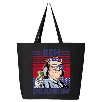 Ben Drankin Funny 4th Of July Drinking Presidents 25L Jumbo Tote