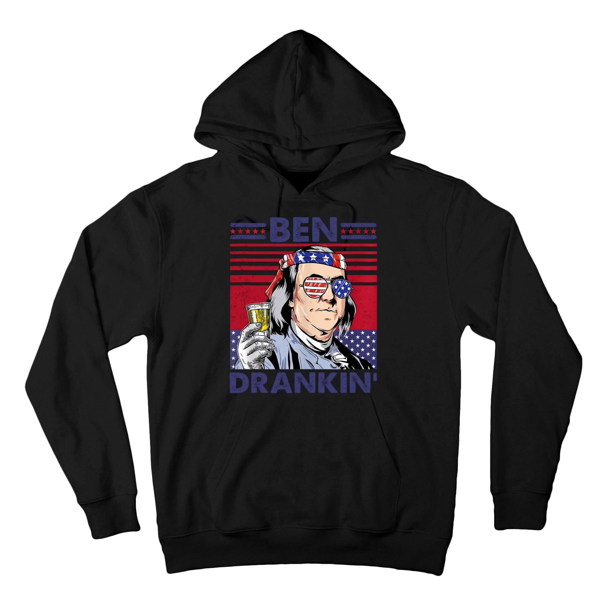 Ben Drankin Funny 4th Of July Drinking Presidents Tall Hoodie