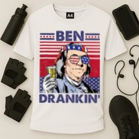 Ben Drankin Funny 4th Of July Drinking Presidents Cooling Performance Crew T-Shirt