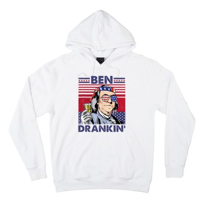 Ben Drankin Funny 4th Of July Drinking Presidents Hoodie