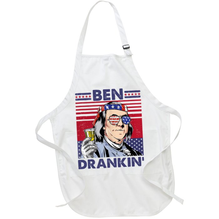 Ben Drankin Funny 4th Of July Drinking Presidents Apron
