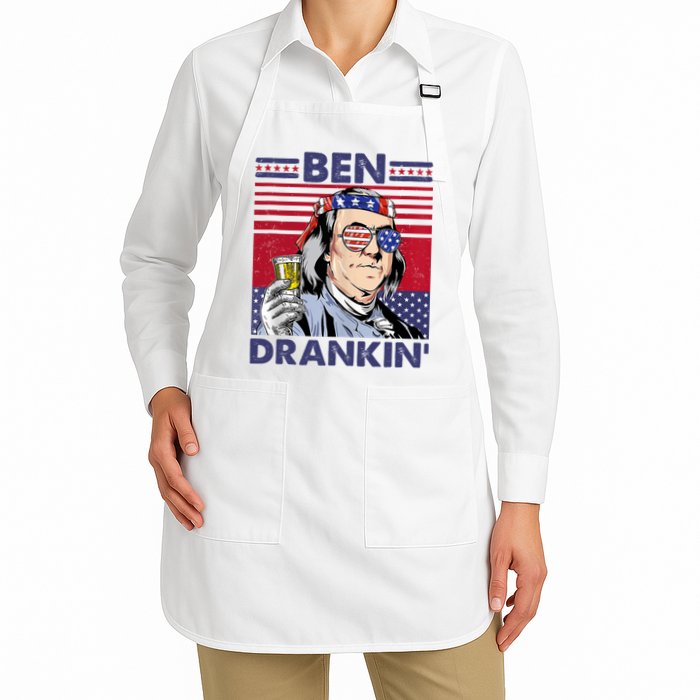 Ben Drankin Funny 4th Of July Drinking Presidents Apron