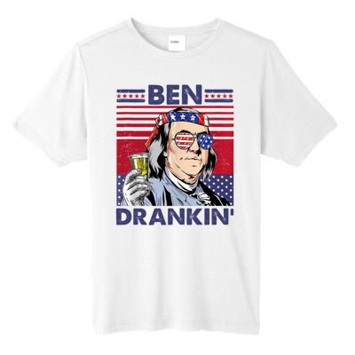 Ben Drankin Funny 4th Of July Drinking Presidents Tall Fusion ChromaSoft Performance T-Shirt