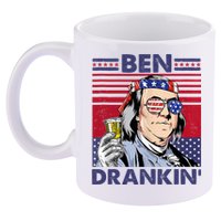 Ben Drankin Funny 4th Of July Drinking Presidents 11oz C Handle Ceramic Mug