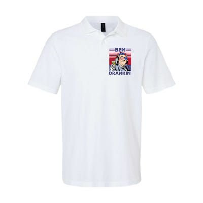 Ben Drankin Funny 4th Of July Drinking Presidents Polo