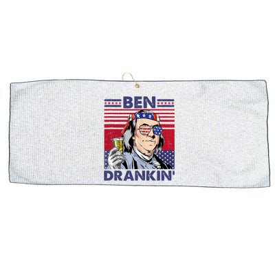 Ben Drankin Funny 4th Of July Drinking Presidents Large Microfiber Waffle Golf Towel